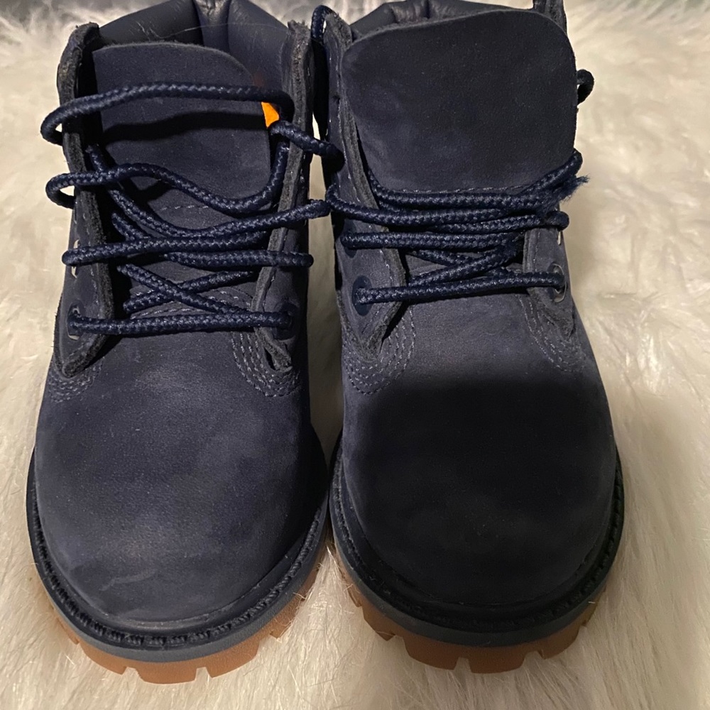 Timberland Kids Toddler Classic 6” Premium Leather Blue Boot